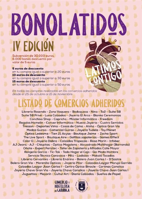 El Ayuntamiento de Caravaca lanza una nueva edición de los 'Bonolatidos' con descuentos directos en el comercio local - 2, Foto 2
