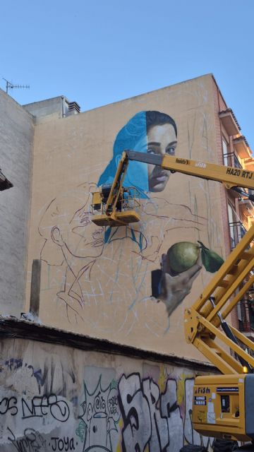 Cinco artistas urbanos pintan sus murales en las calles de Alcantarilla durante el festival de arte urbano Octubre Joven - 3, Foto 3