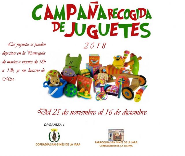 La Cofradía de San Ginés de la Jara desarrollará una campaña de recogida de juguetes - 1, Foto 1