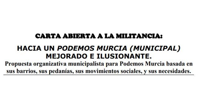 Medio centenar de militantes de Podemos en el municipio de Murcia lanzan una carta abierta - 1, Foto 1