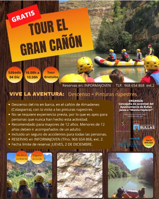 La Concejalía de Juventud organiza un Tour por el Cañón de Almadenes gratuito - 1, Foto 1