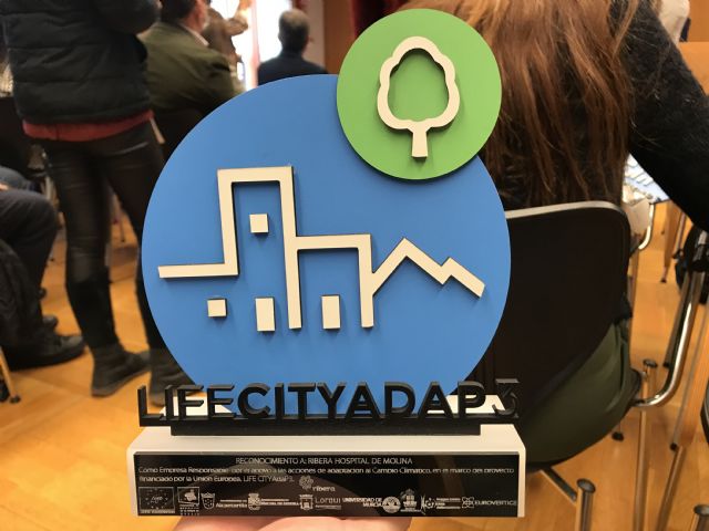 Ribera Hospital de Molina recibe un reconocimiento por su participación en el proyecto europeo LIFE CITYAdaP3 - 1, Foto 1