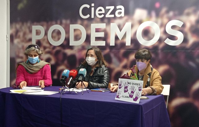 Rueda de prensa de Podemos Cieza con motivo del 25N, Día internacional para la eliminación de la violencia hacia las mujeres - 1, Foto 1