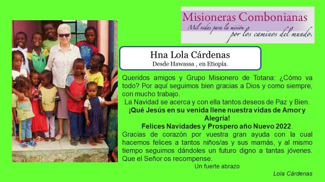 El Grupo de Colaboradores Misioneros de Totana felicita en la Navidad a todos los vecinos de Totana - 1, Foto 1
