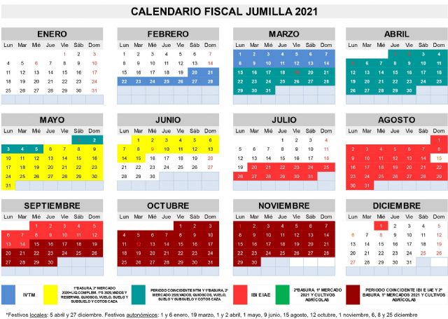 Gestión Tributaria hace públicas las fechas claves del calendario fiscal local de 2021 - 2, Foto 2