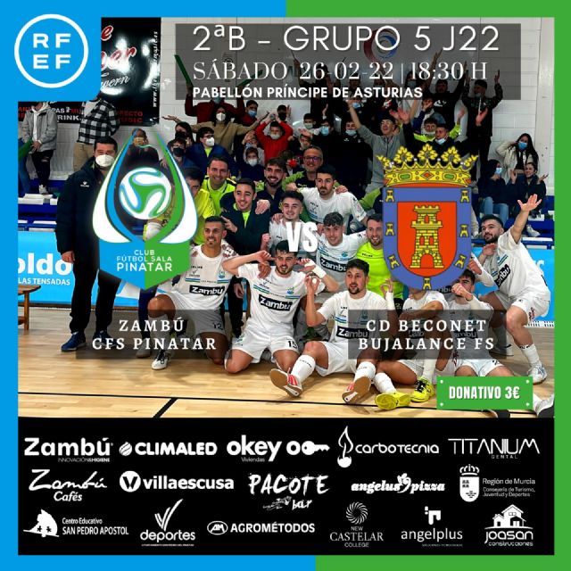 PREVIA: Zambú CFS Pinatar  CD Beconet Bujalance FS: el Zambú quiere volver a sonreír ante su afición - 1, Foto 1
