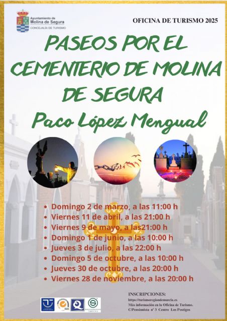 La Concejalía de Turismo organiza ocho Paseos por el Cementerio de Molina de Segura desde marzo a diciembre de 2025 - 1, Foto 1