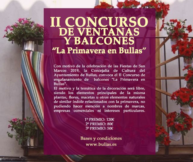 II Concurso de engalanamiento de balcones 'La primavera en Bullas' - 1, Foto 1
