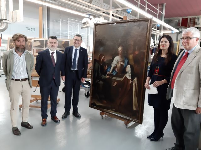 El cuadro Cristo y la samaritana junto al pozo vuelven al Rectorado de la Universidad de Murcia - 1, Foto 1