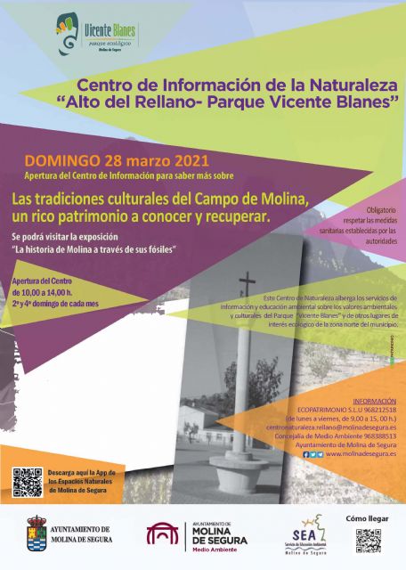 El Centro de Información de la Naturaleza Alto del Rellano  Parque Vicente Blanes de Molina de Segura dedica la jornada del domingo 28 de marzo a dar a conocer algunas de las tradiciones culturales del campo molinense - 1, Foto 1