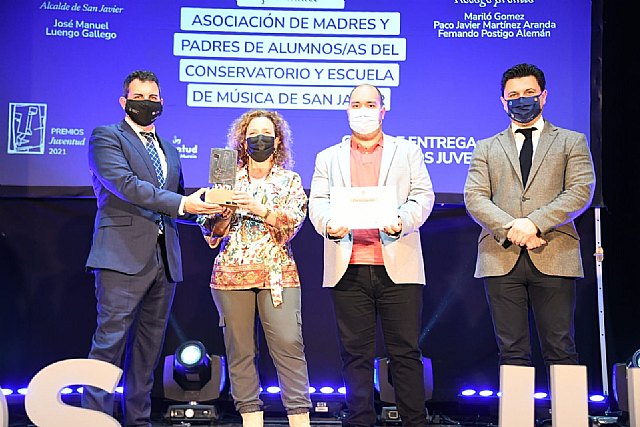 El Conservatorio de Música de San Javier recibe un premio a la Participación en los Premios Juventud Región de Murcia - 1, Foto 1