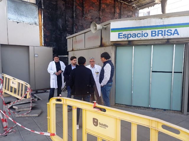 El SMS inicia la rehabilitación de la fachada del hospital Santa Lucía para reparar los da&ntilde;os causados por el incendio - 2, Foto 2