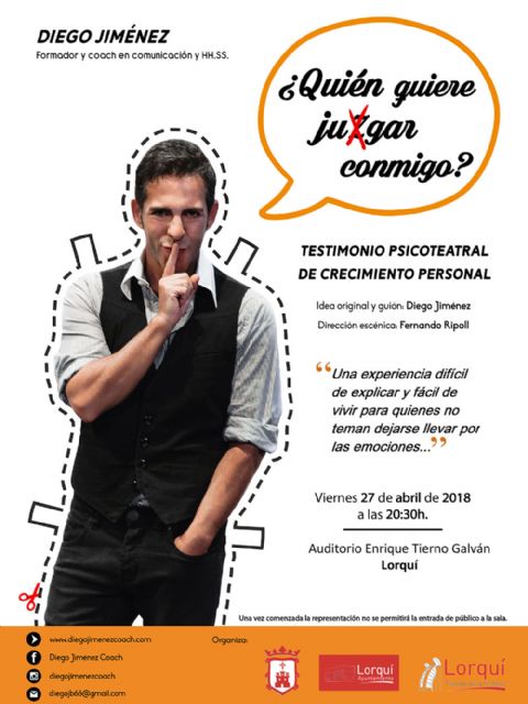 Lorquí acoge la obra de teatro '¿Quién quiere ju(z)gar conmigo?', de Diego Jiménez - 1, Foto 1