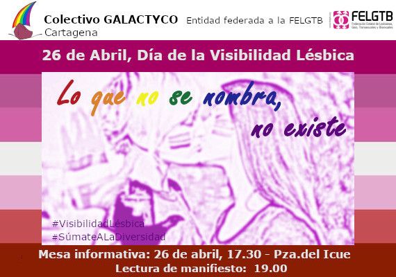 Cartagena reivindica igualdad de derechos para las lesbianas por el Día de la Visibilidad Lésbica - 1, Foto 1