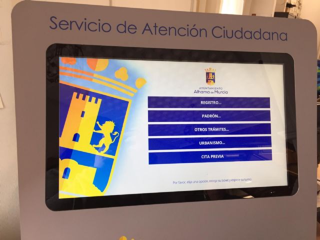 El Ayuntamiento de Alhama de Murcia incorpora un sistema de cita previa para evitar esperas, Foto 1