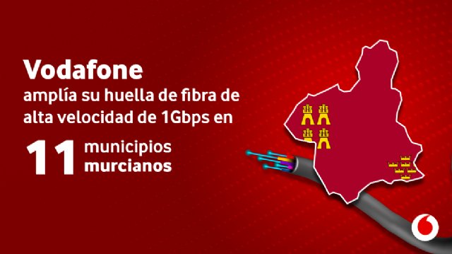 Vodafone amplía su huella de fibra de alta velocidad de 1Gbps en 11 municipios murcianos - 1, Foto 1