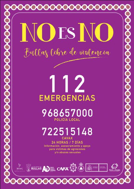 Bullas lanza la campaña No es No. Bullas libre de violencia con motivo de las fiestas de San Marcos - 2, Foto 2