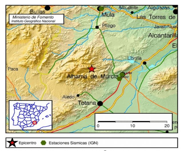 La actividad sísmica se eleva  en 24 horas en Murcia y Alhama - 1, Foto 1