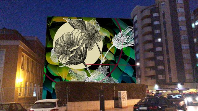 Un artista italiano pinta desde mañana un gran mural floral en el Campus de Alfonso XIII de la UPCT - 1, Foto 1