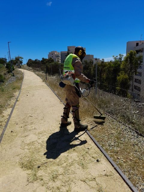 Se procede al desbroce y limpieza de la Vía Verde del Embarcadero de El Hornillo en Águilas - 2, Foto 2