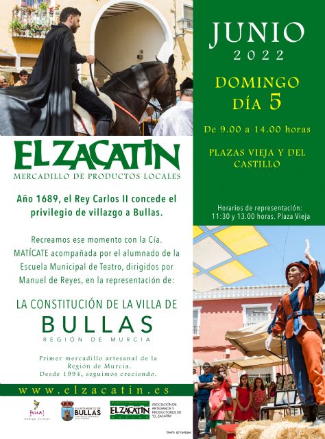 'El Zacatín' de junio recrea la constitución de la Villa de Bullas - 1, Foto 1