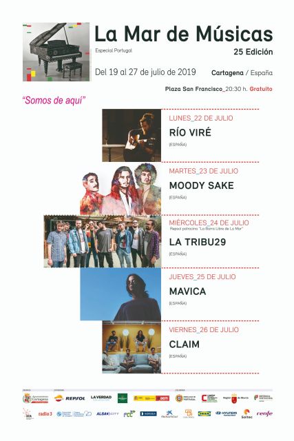 Claim, Mavica, Río Viré, Moody Sake y La Tribu29 los Somos de Aquí de La Mar de Músicas - 2, Foto 2