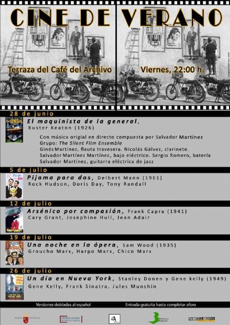 Cultura pone en marcha el 'Cine de verano' en la terraza del Archivo General de Murcia - 1, Foto 1