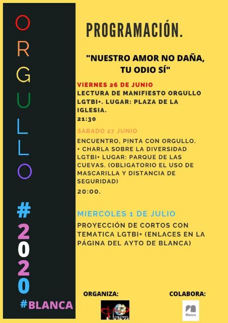 El municipio de Blanca celebrará el Día Internacional del Orgullo LGTBIQ+ - 2, Foto 2