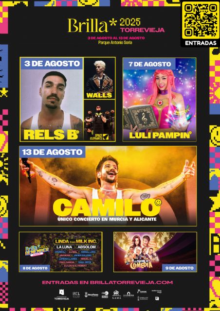 Rels B y Camilo encabezan Brilla Torrevieja 2025, el festival que ilumina la Costa Blanca en verano - 1, Foto 1