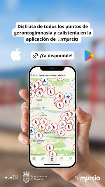 La app Tu Murcia lanza una nueva actualización que identifica las instalaciones de gerontogimansia y parques accesibles del municipio - 1, Foto 1