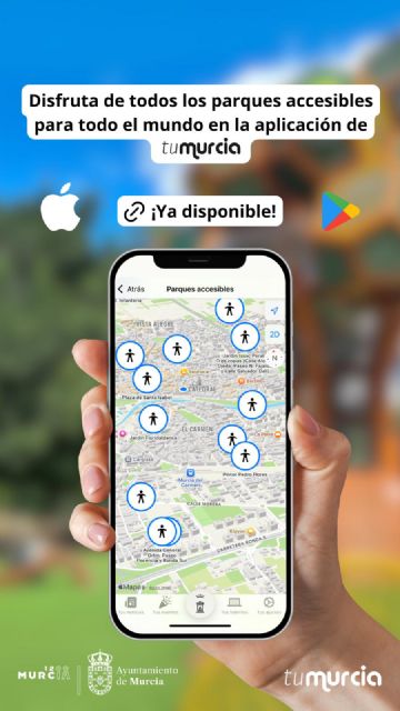 La app Tu Murcia lanza una nueva actualización que identifica las instalaciones de gerontogimansia y parques accesibles del municipio - 2, Foto 2