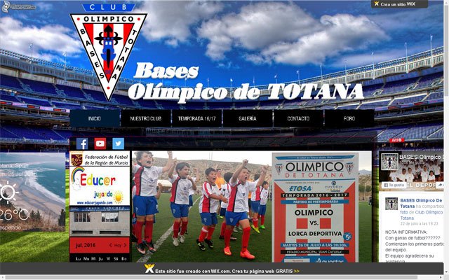 Las Bases del Olímpico de Totana estrenan web