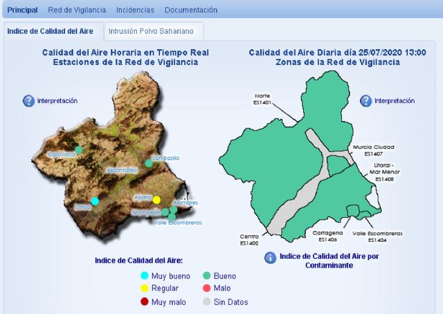 La contaminación por partículas registra Nivel 1 preventivo en la estación de medida de La Aljorra por la llegada de masas de aire procedente de África - 1, Foto 1