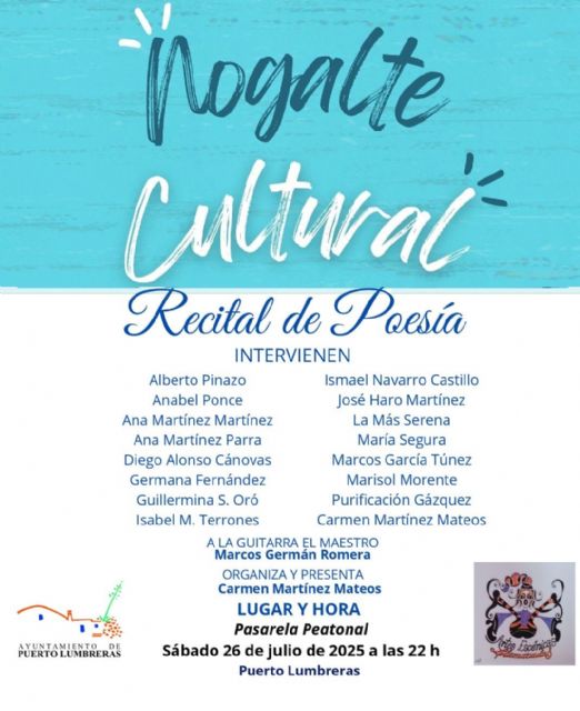 Puerto Lumbreras celebrará un recital de poesía de verano mañana, sábado 26 de julio - 1, Foto 1
