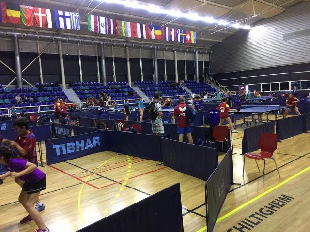 The totanero Gabriel in France with the Spanish selection of table tennis of its category, Foto 2