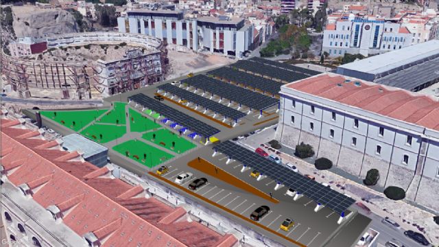 Diseña un parking solar con 200 plazas, puntos de recarga de vehículos eléctricos y zonas verdes para el Campus de la Muralla - 1, Foto 1