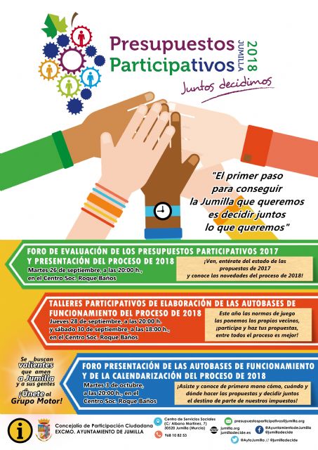 Este martes comienza un nuevo proceso de Presupuestos Participativos - 1, Foto 1