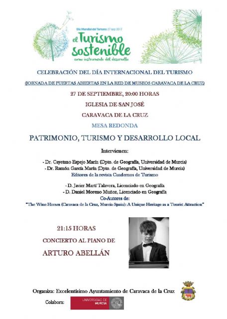 Caravaca se suma al 'Día Mundial del Turismo' con una mesa redonda, un recital de piano y jornada de puertas abiertas a los museos - 1, Foto 1