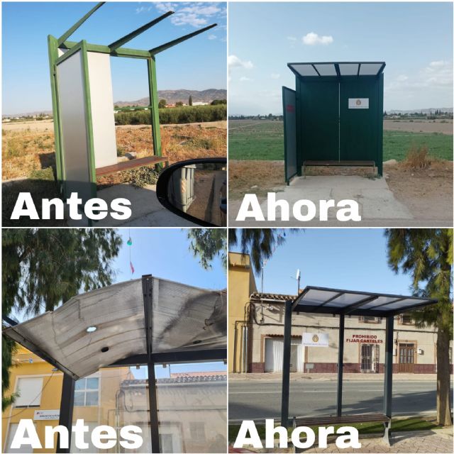 El Ayuntamiento de Lorca instala dos nuevas marquesinas para facilitar la espera de los niños y niñas usuarios del transporte escolar - 3, Foto 3