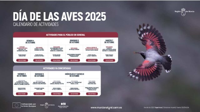 La Comunidad celebra el Día Mundial de las Aves con 14 actividades en los espacios naturales de la Región - 1, Foto 1
