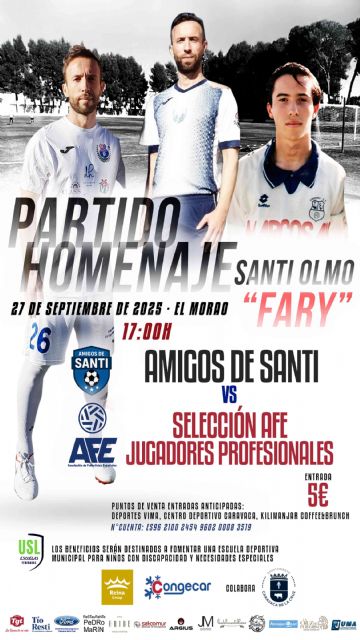 La Selección de Veteranos AFE homenajeará en Caravaca de la Cruz a Santi Olmo en un partido benéfico - 2, Foto 2