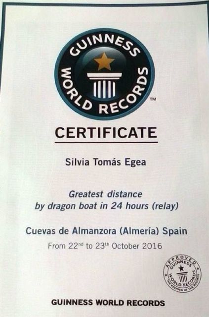 La piragüista torreña Silvia Tomás entra en el récord Guinness - 2, Foto 2