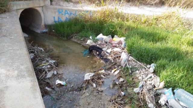 Huermur denuncia vertidos de plásticos, basura y purines al segura en Beniaján por las acequias - 2, Foto 2