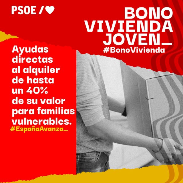 Las medidas del Gobierno de España, de ayudas para alquilar una vivienda y el bono cultural, van a beneficiar hasta un total de 7.000 jóvenes de Totana - 1, Foto 1