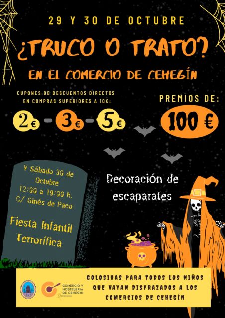 La campaña Truco o trato del comercio ceheginero repartirá más de 3.000 euros en descuentos por compras superiores a 10 euros - 1, Foto 1