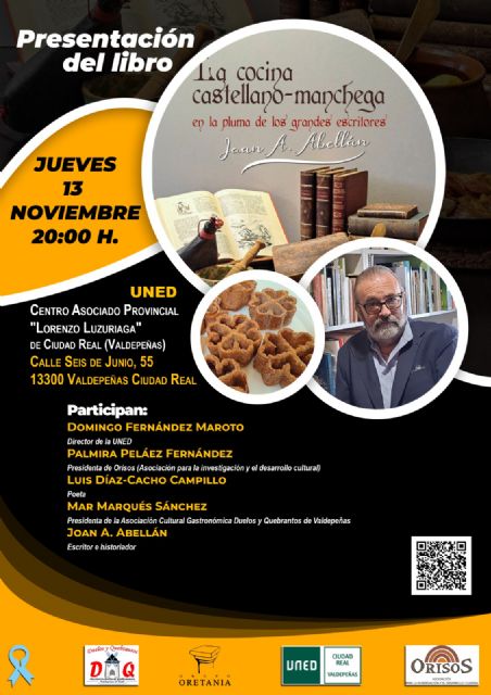 La cocina castellano-manchega en la pluma de los grandes escritores, de la mano del gastrónomo Joan A. Abellán, en la UNED de Valdepeñas - 2, Foto 2