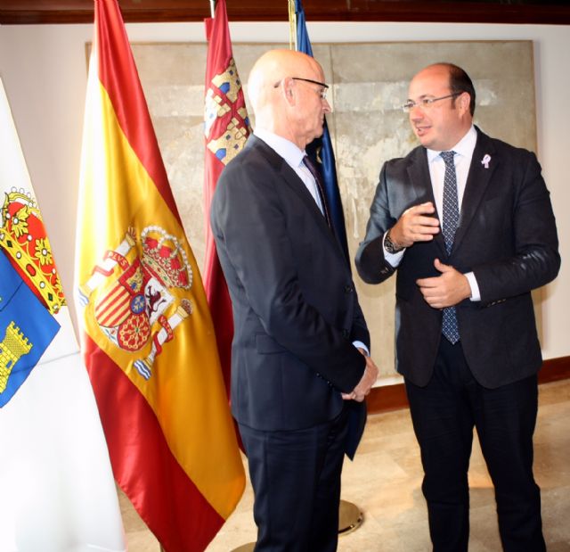 El presidente de la Comunidad se reúne en el Palacio de San Esteban con el alcalde de Las Torres de Cotillas, Domingo Coronado - 1, Foto 1