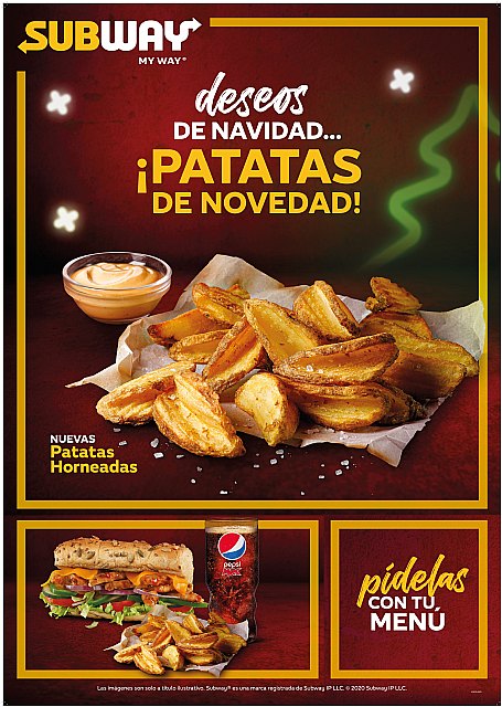 Subway presenta sus nuevas patatas horneadas, el snack más deseado por los comensales - 1, Foto 1