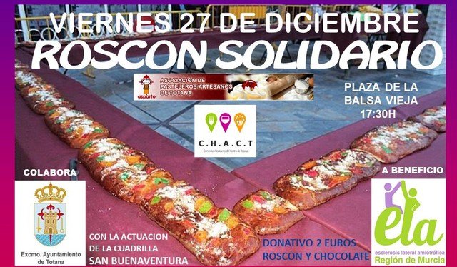 El próximo viernes tendrá lugar el Roscón de Reyes Solidario en la plaza de la Balsa Vieja, Foto 1
