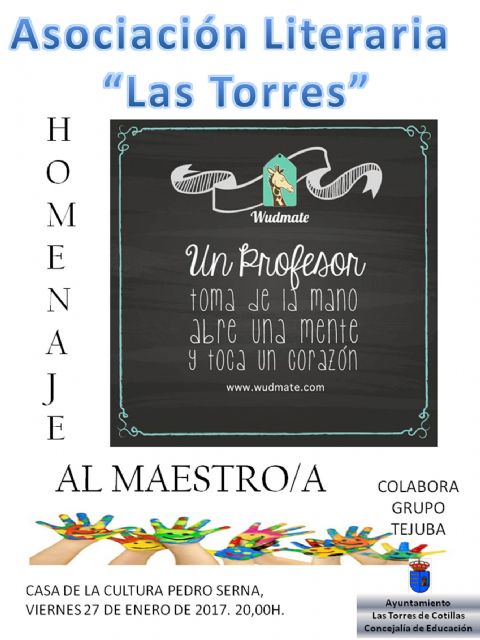 Las Torres de Cotillas celebrará un año más su Homenaje al maestro - 1, Foto 1